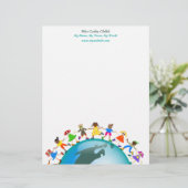 Amerikaanse Kinderen, Briefhoofd Ontwerp (Staand voorkant)