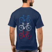 amerikaanse kleuren fietsen t-shirt (Achterkant)