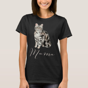 Amerikaanse Korthaar Grijze Tabby Kat Mama Kat Mo T-shirt