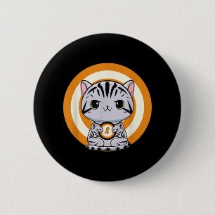 Amerikaanse Korthaar Kat Anime Kitten Leukemie Bew Ronde Button 5,7 Cm