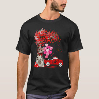 Amerikaanse Korthaar Kat Liefhebber Grappige Hart  T-shirt