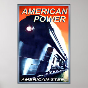AMERIKAANSE KRACHT American Steel -Gestroomlijnde Poster