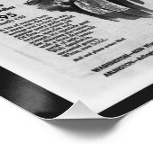  Amerikaanse krant Kennedy 1963 Perfect Poster (Hoek)