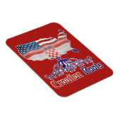 Amerikaanse Kroatische foto Magnet Magneet (Rechterzijde)