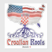 Amerikaanse Kroatische wortelen Sticker (Vel)