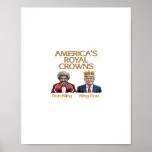 Amerikaanse Kroon en Doneer Grafiek Poster