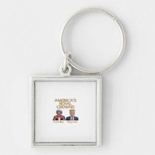 Amerikaanse Kroon en Doneer Grafiek Sleutelhanger