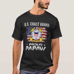 Amerikaanse kustwacht heeft met Amerikaanse vlag P T-shirt