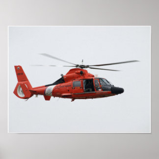 Amerikaanse kustwacht HH-65C Dauphin. Poster