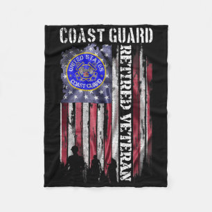 Amerikaanse kustwacht VS-VS Roud Retire Fleece Deken