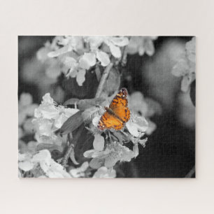 Amerikaanse Lady Butterfly op Apple Blossom Puzzle Legpuzzel
