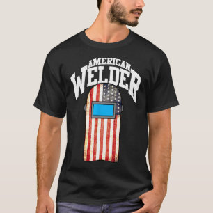 Amerikaanse lasser US vlag lassen capuchon cadeau T-shirt