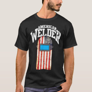 Amerikaanse lasser US vlag lassen capuchon cadeau T-shirt