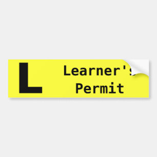 Amerikaanse leerlingenvergunning nieuwe L driver y Bumpersticker