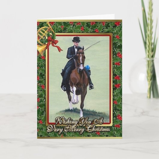 Amerikaanse Lege Kerstkaart Saddlebred Feestdagen Kaart (Voorkant)