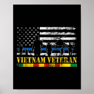 Amerikaanse leger Vietnam Veteraan Amerikaanse Vla Poster