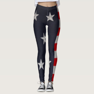 Amerikaanse Leggings met vlaggestars en Stripes