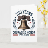 Amerikaanse Liberty Bell Moed Eer 250 Kaart (Gele Bloem)