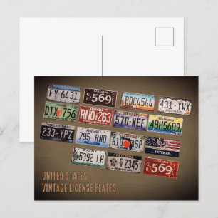 Amerikaanse licentie-Borden Briefkaart