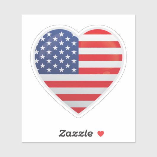 Amerikaanse liefdesvlag sticker (Vel)