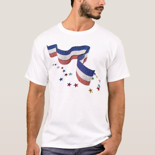 amerikaanse lint t-shirt (Voorkant)