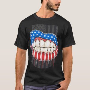 Amerikaanse lips t-shirt