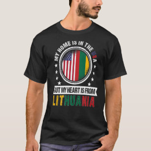 Amerikaanse Litouwse vlag Amerikaanse vlag T-shirt