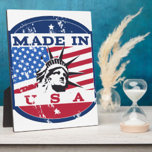 Amerikaanse logo-reisposter fotoplaat