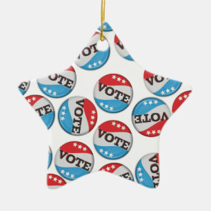 Amerikaanse logo-reisposter keramisch ornament