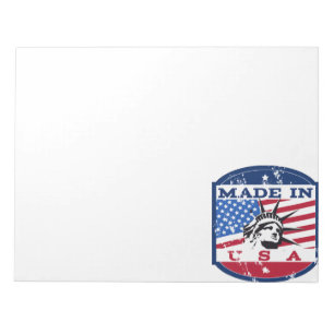 Amerikaanse logo-reisposter notitieblok