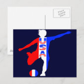 Amerikaanse Logo voor vrouwenvoetbal Briefkaart (Voorkant / Achterkant)