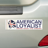 AMERIKAANSE LOYALIST BUMPERSTICKER (Op auto)