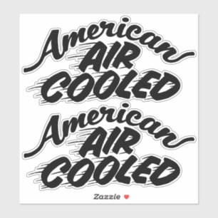Amerikaanse luchtgekoelde Corvair Lettering Clear  Sticker