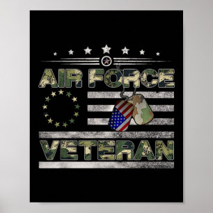 Amerikaanse luchtmacht veteraan Shirt Amerikaanse Poster