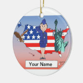 Amerikaanse luchtmacht - Vrouw Keramisch Ornament (Links)