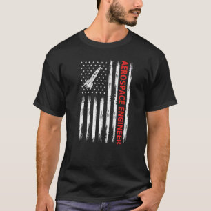 Amerikaanse luchtvaartingenieur USA Vlag Premium T-shirt