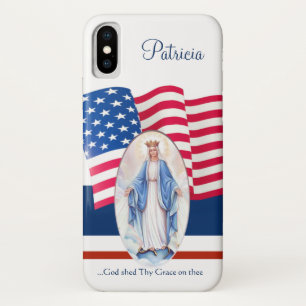 Amerikaanse Maagd Mary, zonder vlag iPhone X Hoesje