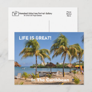 Amerikaanse Maagdeneilanden Caribisch strand Tropi Briefkaart