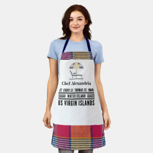 Amerikaanse Maagdeneilanden Madras Caribbean Perso Schort