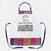 Amerikaanse Maagdeneilanden Madras Caribbean Perso Schort (Voorkant)