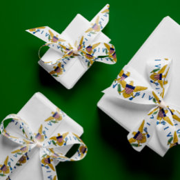 Amerikaanse Maagdeneilanden met vlag 3-inch breedt Lint