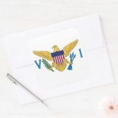 Amerikaanse Maagdeneilanden Nationale Wereldvlag Vierkante Sticker (Envelop)