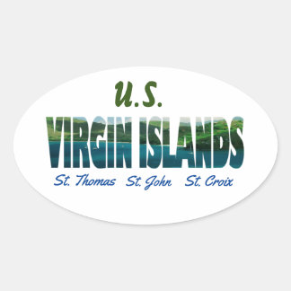 Amerikaanse Maagdeneilanden Ovale Sticker