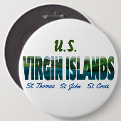 Amerikaanse Maagdeneilanden Ronde Button 6,0 Cm (Voorkant /achterkant)