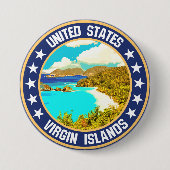 Amerikaanse Maagdeneilanden Ronde Button 7,6 Cm (Voorkant)