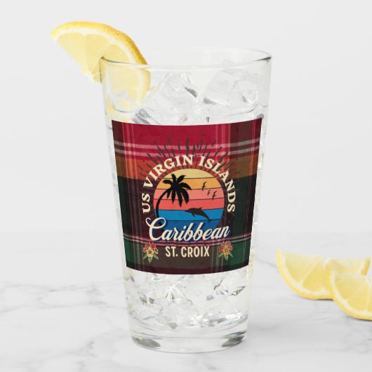 Amerikaanse Maagdeneilanden St. Croix USVI Tropisc Glas (Voorkant ijs)