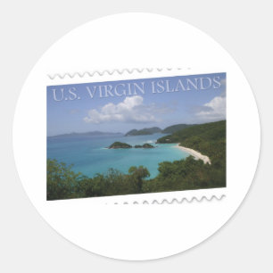 Amerikaanse Maagdeneilanden - St. John's Trunk Bay Ronde Sticker