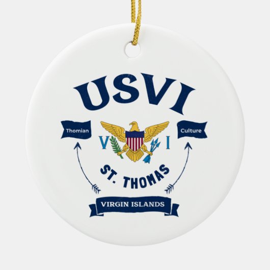Amerikaanse Maagdeneilanden St. Thomas Thomian USV Keramisch Ornament (Voorkant)