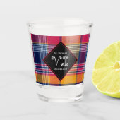 Amerikaanse Maagdeneilanden St. Thomas USVI Madras Shot Glas (Voorkant)