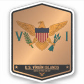 Amerikaanse Maagdeneilanden Sticker (Voorkant)